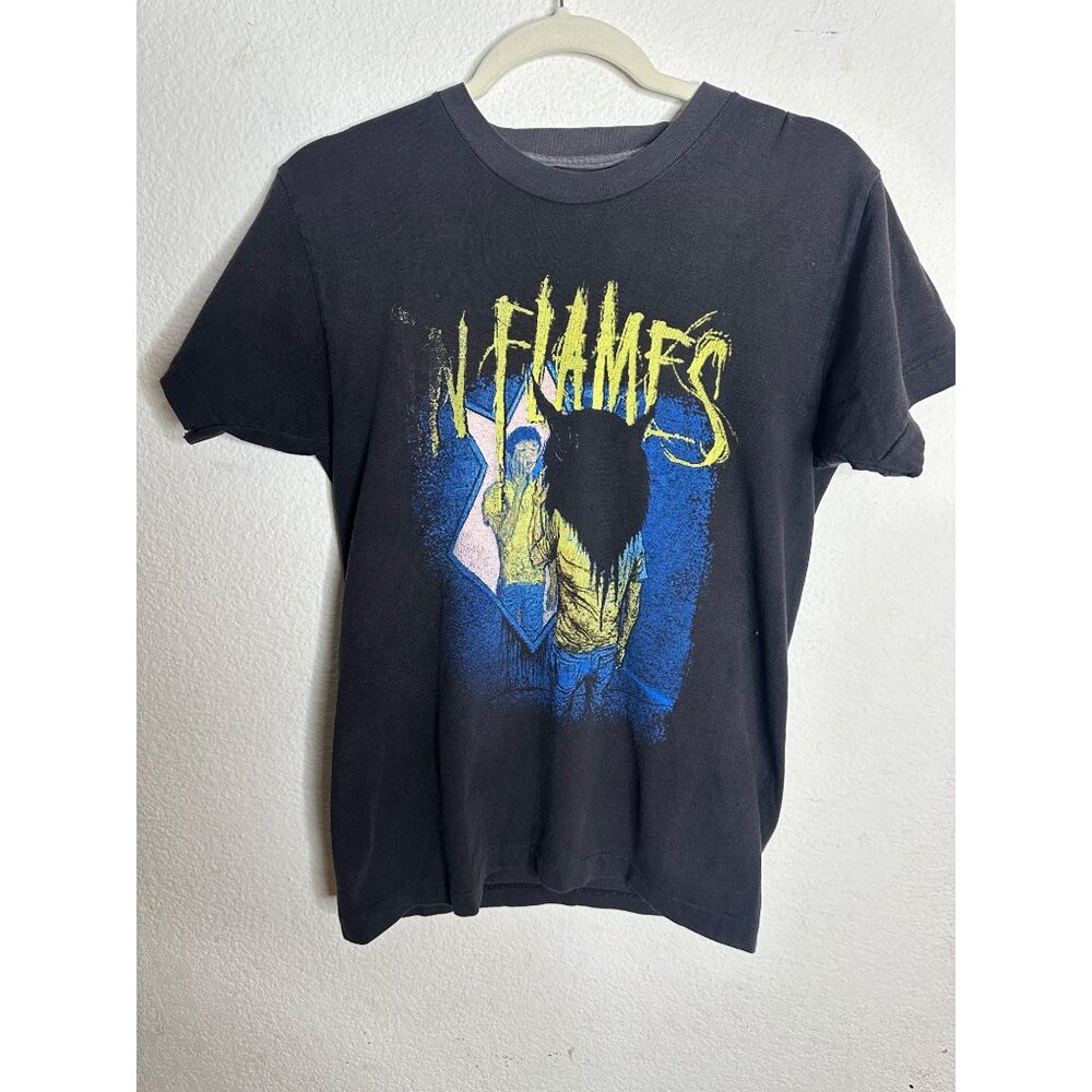 Vintage In Flames Band Short Sleeve T Shirt Men's Small